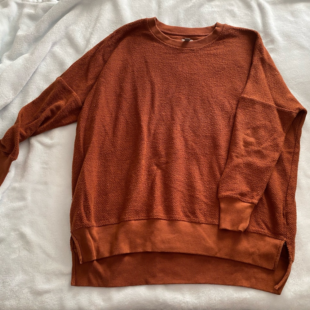 Aerie oversized sweatshirt. Color dark orange. Size medium